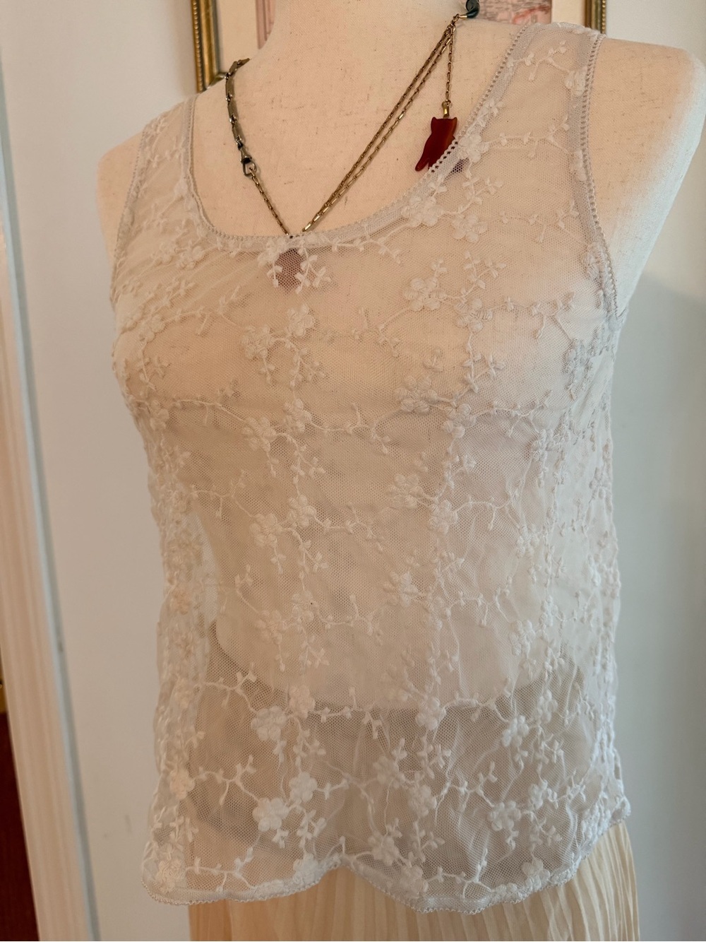 Sheer Floral Lace Camisole